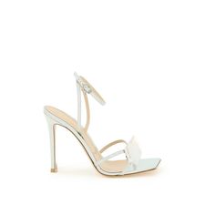 Gianvito Rossi's Jaipur Sandals Made Of Laminated Leather And Featuring A Handcrafted, Tone-On-Tone Maxi Gemstone In Plexi. Stiletto Heel, Squared Toe, Adjustable Ankle Strap And Leather Sole.Material: 100% LhMade In: ItaliaColor: SilverCollection: Fall - Winter 2023G32279 15ric Met Luxury Pointed Toe Sandals For Events, Luxury Patent Leather Sandals For Summer, Sandals With Wrapped Heel For Events, Patent Leather Sandals With Single Toe Strap For Party, White Sandals With Heel Strap For Gala, Elegant Patent Leather Sandals For Spring, Summer Patent Leather Sandals For Cocktail, Summer Cocktail Patent Leather Sandals, Glamorous Patent Leather Open Heel Sandals