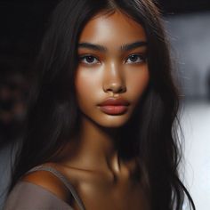 a close up of a woman with long hair