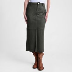 This Indigo Thread skirt sits comfortably at or just below the natural waistline, offering a flattering and versatile fit that works well with a variety of tops, from tucked-in blouses to cropped sweaters. Made from synthetic materials that mimic the look and feel of real suede, this fabric provides a soft, luxurious texture while being more affordable and easier to maintain than genuine suede. It also has a chic, upscale appearance. Cropped Sweaters, Tiffany Style Lighting, Mens Gold Jewelry, Italian Jewelry, Synthetic Materials, Coin Jewelry, White Mark, Cropped Sweater, Faux Suede