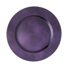 an empty purple plate on a white background