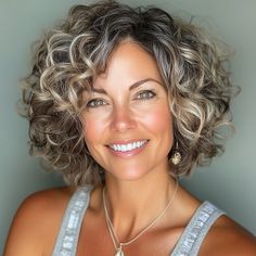 80 Short Curly Hairstyles That Steal The Show Older Curly Hair Over 50, Stacked Bob Curly Hair, Hair 40 Year Old Woman, Get Your Curls Back, Short Stacked Hair, Short Curly Bob Hairstyles, Curly Cut, Short Curly Hairstyles For Women, Medium Length Curly Hair