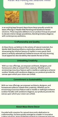 an info sheet describing the different types of materials used for woodworking and other crafts