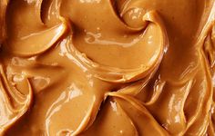 a close up view of some peanut butter