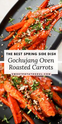 the best spring side dish goofing open roasted carrots with sesame seeds and parsley