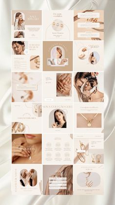 a collage of images with different types of rings and jewelry on it's sides