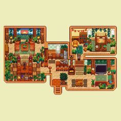 Stardew valley ginger island house Stardew Decoration House, Ginger Island Farm Layout House, Stardew Island Farm, Island House Stardew Valley, Ginger Island Layout Stardew Valley, Ginger Island House Layout, House Stardew Valley Ideas, Ginger Island House Design, Stardew Decoration Ideas