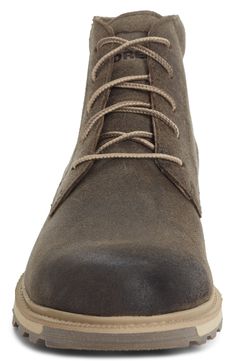 Combining a chukka silhouette with rugged performance and durability, this waterproof boot is an easy choice for your everyday adventures. Lace-up style Removable EVA insole with arch support Waterproof; seam-sealed Leather upper/synthetic lining/rubber sole Imported Men's Shoes Casual Waterproof Boots For Outdoor Activities With Plain Toe, Outdoor Desert Boots With Reinforced Toe, Durable Leather Casual Boots, Casual Plain Toe Waterproof Boots For Outdoor Activities, Casual Waterproof Boots For Outdoor Activities, Casual Durable Leather Boots, Casual Waterproof Boots With Plain Toe For Hiking, Outdoor Goodyear Welt Chukka Boots With Round Toe, Rugged Moc Toe Desert Boots For Outdoor