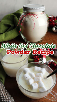 Make your own white hot chocolate powder with this simple recipe. All you need is some hot water or milk to turn into into a mug of white hot cocoa. Make it for yourself and make a little extra to give as edible gifts. Everyone will love it! #FeelingFestive24