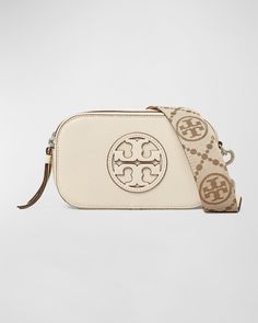 Tory Burch Miller Mini Camera Crossbody Bag T Monogram, Tory Burch Purse, Handbag Essentials, Girly Bags, Tory Burch Handbags, Mini Camera, Tory Burch Miller, Pretty Bags, Designer Crossbody Bags