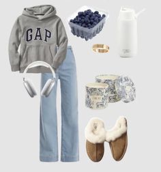 Farmers Market Outfit, Market Outfit, Gap Hoodie, Fruit Market, Outfit Layout, Stockholm Style, Outfit Collage, Basic Fits, Mode Ootd