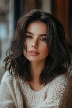 Fall Dark Hair Color, Fall Dark Hair, Fall Hair Colors Dark, Hair Colors Dark, Dark Hair Color, Hairstyle Girls, Painting Faces, Dark Fall Hair, Dark Fall