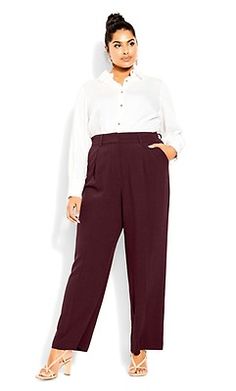 Plus Size Piper Check Black Pant Business Attire Winter, Plus Size Business Attire, Red Wide Leg Trousers, Plus Size Business, Plus Size Workwear, Black Camis, Leggings Sale, Plus Size Pants, Plus Size Kleidung