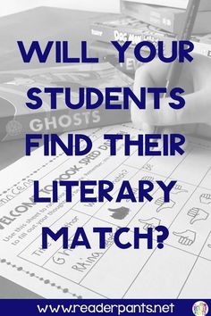 a pile of books with the words will your students find their library match? on it