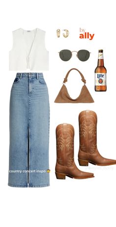 Sunday Farmers Market Outfit, Wurstfest Outfit Women, Backyard Birthday Outfit Women, Iconic Western Outfits, Neutral Country Outfit, Tequila Outfit Ideas, Fall Outfits With White Cowboy Boots, Wedding Bbq Outfit, Cowgirl Style Outfits Concert