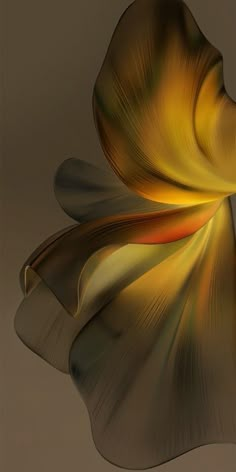 an abstract photograph of a flower with yellow and orange petals