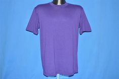 80s Purple Blank JERZEES t-shirt Large Purple Plain Short Sleeve Top, Basic Purple Short Sleeve T-shirt, Purple Short Sleeve 90s Tops, 90s Style Purple Short Sleeve Tops, Vintage Purple T-shirt For Summer, Basic Purple Plain T-shirt, Purple Short Sleeve Top, Basic Purple Crew Neck T-shirt, Purple Short Sleeve 90s T-shirt