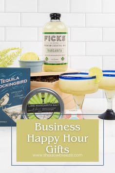 the business happy hour gifts are on display