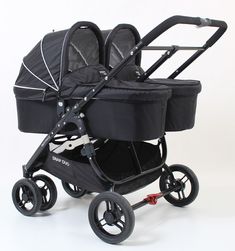 a baby stroller is shown on a white background