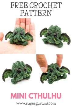 crochet pattern for an adorable little dragon