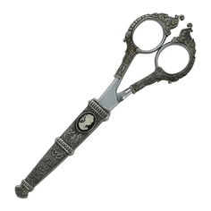 These high quality antiqued scissors a perfect for any use! Embellished with vintage-inspired motifs in pewter and a black and white cameo on the holder, they make a special and unique vintage style gift for a friend or loved one. These high quality antiqued scissors a perfect for any use! Embellished with vintage-inspired motifs in pewter and a black and white cameo on the holder, they make a special and unique vintage style gift for a friend or loved one. ACCESSORY DETAILS Includes: scissor ho Chic Fashionista, 1928 Jewelry, Vintage Inspired Jewelry, Cameo Jewelry, Gift For A Friend, Cameo Necklace, Antique Pewter, Initial Jewelry, Jewelry Companies