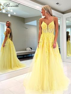 Couleur: Identique à l'image, Coutume; Taille US: 2, 4, 6, 8, 10, 12, 14, 16, 14W, 16W, Format personnalisé Foto Costume, Light Yellow Prom Dress, Prom Dress Yellow, Yellow Prom Dresses, Yellow Prom Dress, Graduation Dresses Long, Yellow Corset, Yellow Lace Dress, Yellow Prom