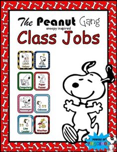 the peanuts gang snoopy inspired class jobs