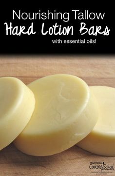 nourishing talow hand lotion bars with essential oils