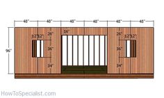 the measurements for a small dog house are shown in this drawing, and it is also labeled