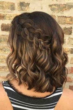 Simple Prom Hairstyles For Short Hair, Curled Prom Hair, Formal Hairstyles For Short Hair, Prom Hair Medium, Hairstyle Long, Long Hairstyle, Homecoming Hairstyles For Medium Length, Cool Braid Hairstyles, Peinados Fáciles Para Cabello Corto