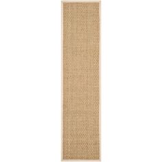 a beige runner rug on a white background