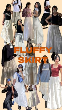 #meuprimeiroshuffle #myfirstshuffle #skirtsoutfits #skirtsinspo #skirtideas Modest Girly Outfits, Japan Outfits, Pretty Skirt, Fluffy Skirt, Estilo Indie, Japan Outfit, Pretty Skirts, Skirts And Dresses