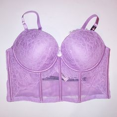 Victoria Secret Bra 36c Very Sexy Push Up Purple Lace Long Line Padded Underwire New With Tags *Bundle To Save Chavonne11 12223 Purple Lace, Victoria Secret Bras, Victoria Secret, Color Purple, Women's Intimates, Push Up, Lilac, Victoria's Secret, Bra