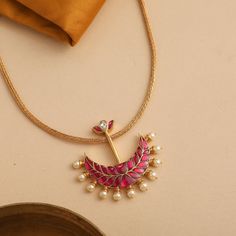 Buy Padmini Pendant Kempu Silver Necklace | Paksha Traditional Stone Jewellery, Gold Necklace Under 20 Grams Indian, Traditional Jewellery Design, Simple Gold Jewelry Indian, Pearl Necklace Designs Gold Indian, Gold Plated Silver Jewellery Indian, Gold Pendant Designs Modern, Temple Jewellery Pendants, Antique Gold Jewelry Indian Necklaces