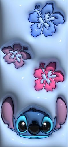 an image of a cartoon character with flowers on it