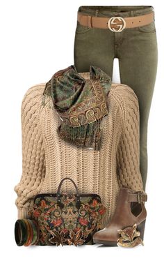 Autumn Paisley Scarf Fashion by superstylist on Polyvore featuring 3.1 Phillip Lim, H&M, Miss Selfridge, Palm Beach Jewelry and Gucci Outfit Ideas Winter Casual, Outfit Ideas Aesthetic Summer, Spring Outfit Ideas Casual, Outfits Ideas Winter, Mode Over 50, Winter Casual Outfits, Outfit Ideas For Work, Casual Outfits Ideas, Outfit Ideas Autumn