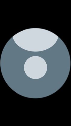 a black and white circle with two circles on it's side, in the dark