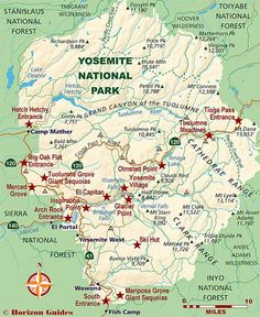 the yosemite national park map