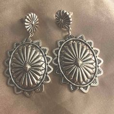 Metal Conchos Earrings Earring Height : 6 Cm Earring Width : 3.5 Cm Concho Drop Earrings, Bohemian Clip-on Metal Earrings, Elegant Silver Concho Earrings, Elegant Concho Earrings For Gift, Earrings Color, Jewelry Earrings, Fast Delivery, Women Jewelry, Silver