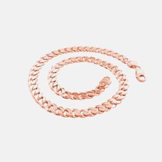 Our "Curb Couture" rose gold curb chain necklace is the ultimate fashion necessity. Made of .925 sterling silver and dipped in stunning rose gold. A unisex necklace. Lobster claw clasp for a secure fit. Rose gold curb links are lightweight for comfortable wear. Great for layering with multiple rose gold chain necklaces. Also looks beautiful as a single statement piece. Italy. Measurements: 10mm wide x .31 inch width; 24 inch total length Material 925 Sterling Silver, Rose Goldtone Finish Rose Gold Link Chain Necklace Tarnish Resistant, Rose Gold Chain Link Necklace With Lobster Clasp, Rose Gold Cuban Link Chain Necklace, Rose Gold Cuban Link Chain Necklace Gift, Rose Gold Figaro Chain Necklace, Rose Gold Cuban Link Necklace With Curb Chain, Rose Gold Cuban Link Chain Necklaces, Gold Chain Necklaces, Rose Gold Chain Necklace