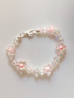 Handmade pink & white pearl and beaded bracelet White Pearls Jewelry, Pink Bead Jewelry, Pink Beads Bracelets, Bead Bracelets Aesthetic, Beads Bracelets Aesthetic, Jewerly Diy Ideas, Aesthetic Bead Bracelet, Beaded Bracelets Pink, Pink Beaded Jewelry