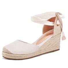 PRICES MAY VARY. Synthetic Sole. Braided Wedge Heel, Padded Insole, Boho Mid Heel, Closed Toe, Ankle Wrap, Linen Espadrille Platform Wedges Sandals For Women. Comfortable Espadrille Wedges With a 3.5 Inch Wedge Heel, Adjustable Ankle Strap Buckle. Occasions: Casual/ Work/ Vacation/ Holiday/ Party/ Club/ School/ Shopping/ Outdoor. Design: Classic Espadrille High Heel Casual Sandals For Women. Currently 9 Colors Available. The Color May Slightly Different From What It Appears, Due To Different Mon Summer Wedge Sandals, Summer Sandals Wedge, Work Vacation, Platform Espadrille Sandals, Casual High Heels, Summer Wedges, Wedges Sandals, Espadrilles Platform, Platform Espadrilles