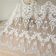 ❤Super gorgeous, exquisite embroidery flowers. Highly recommended to brides! ! ❤ Very delicate and romantic. It can be used for wedding decorations, boho dresses, bridal outfits, tops, clothing fabrics, corsets, curtains, etc... Size Width: 130cm (51 inches) This listing is for 1 yard. Wholesale Available If you need more, please feel free to contact me for a custom list. We usually process your order within 3-5 days, standard shipping will take about 10-15 days, some country may need more time. Garment Fabric, Wedding Dress Fabrics, Etsy Wedding Dress, Romantic Lace, Prom Dresses Lace, Lace Weddings, Tulle Fabric, Dress Prom, Tulle Lace