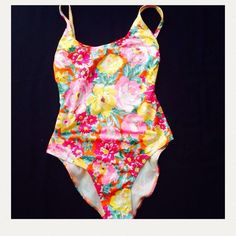 Sexy ASOS one-piece Brand new. Never worn ASOS Swim Lined Fitted Swimwear For Spring, Vintage Multicolor Swimwear For The Beach, Chic Fitted Swimwear For Summer Parties, Retro Fitted Swimwear For Spring, Vintage Multicolor Swimwear For Beach, Lined Fitted Swimwear, Tropical Swimwear For Spring Party, Vintage Fitted Floral Print Swimwear, Retro Swimwear For Spring Pool Season