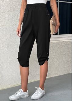 Color:Black;Size:S;Size:M;Size:L;Size:XL;Size:2XL;Size:3XL;Package Contents:1 X Pants; Trousers Pattern, Elegant Pant, Womens Dress Suits, Blouse Material, Black Joggers, Elastic Waist Pants, Crop Top Blouse, Casual Trousers, Knitwear Cardigan