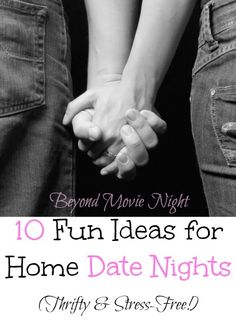 Fun ideas for home date nights. I L-O-V-E that this list goes beyond "Just watch a movie together" (though I love a good movie) and suggests things that spark conversation and bonding with your spouse! Hard to find a good list like that! Home Movie Night Ideas, Home Movie Night, At Home Date Night Ideas, Home Date Night Ideas, Movie Night Ideas, Home Date Night, I Love My Hubby, Hubby Love