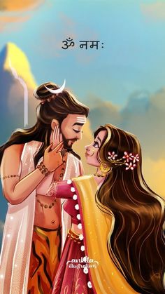 Ankkita Mehta | Illustration Artist (@ankitaillustrations) • Instagram photos and videos Shiv Parvati Illustration, Krishna Illustrations, Shiv Gauri, Easy Bunny Drawing, Spiritual Wallpapers, Children's Books Illustrations, Manifestation List, Little Kanha Ji Images, Couple Illustrations