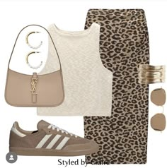 Adidas Samba Outfit, Animal Print Outfits, What To Wear Today, Outfit Mujer, Skirt And Sneakers, Looks Chic, Mom Outfits, Business Outfits, Fall Outfits Women