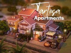 an image of a house with the words targos apartments above it