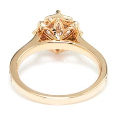 Once Upon A Diamond Semi Mount Rose Gold Noam Carver Halo Engagement Ring Semi-Mount Rose Gold Noam Carver, Award Winning Jewelry, Rose Gold Halo, Unique Roses, Jewelry Artist, Halo Design, Gold Halo, Halo Engagement Ring, Inspired By Nature