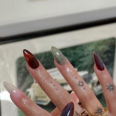 Desert Nails, Gel Nail Art Designs, Almond Acrylic Nails, Minimalist Nails, Dream Nails, Bling Nails, Funky Nails, Pretty Acrylic Nails, Dope Nails